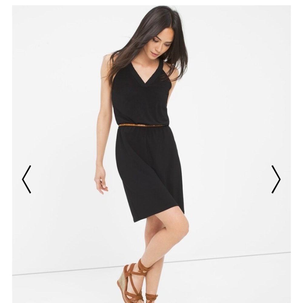 NWT black braided halter mini-dress size Small